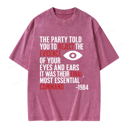 Pagewings Dystopia Quote Unisex Washed T-shirt