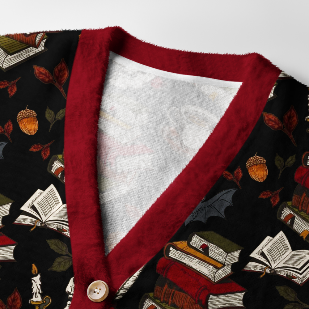 Pagewings Cozy Reading Light Knit Unisex Cardigan Sweaters