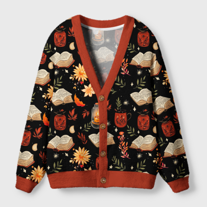 Pagewings Read More Books Light Knit Unisex Cardigan Sweaters