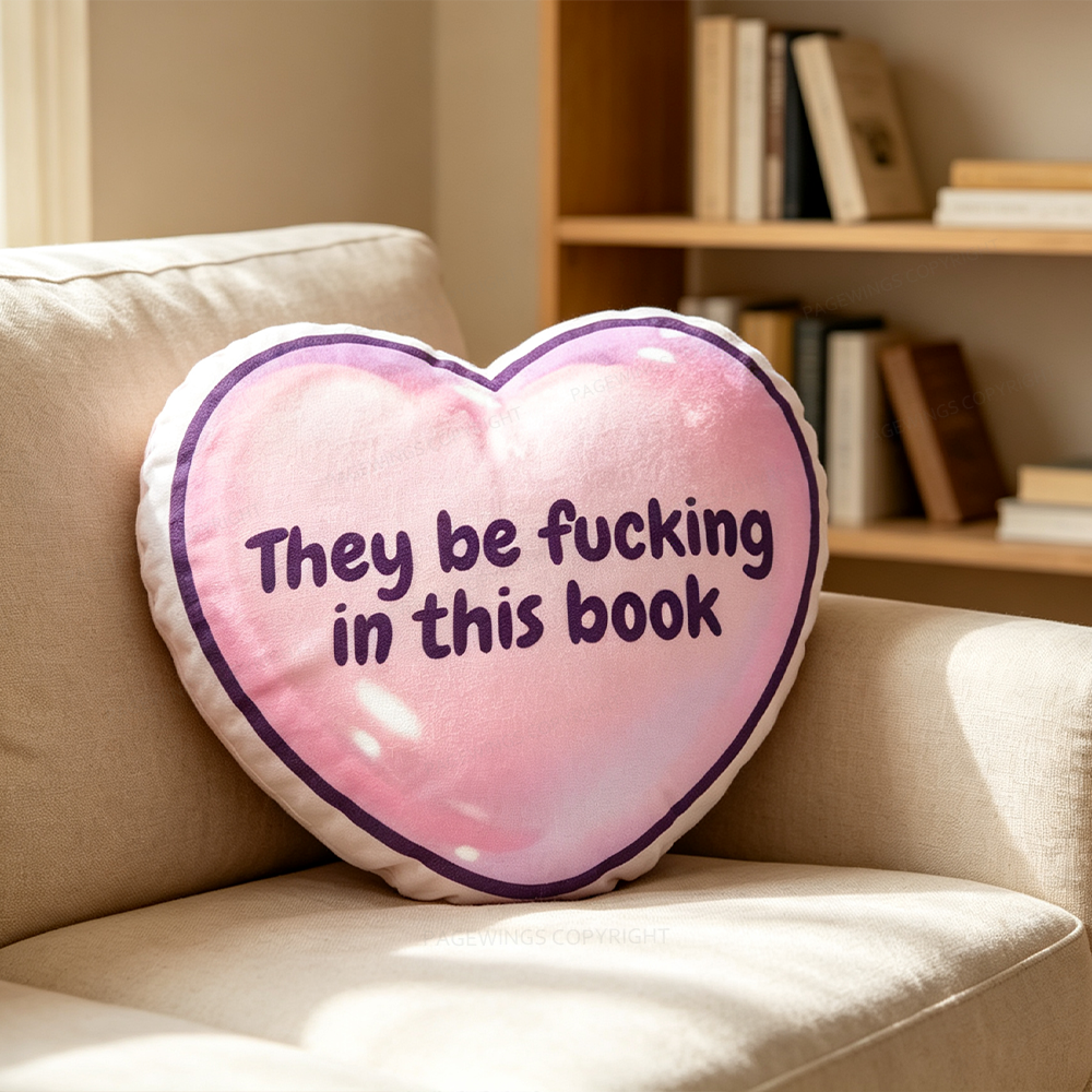Pagewings Spicy Book Kindle Shaped Throw Pillow