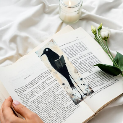Pagewings Cute Whimsical Crow Bookmark