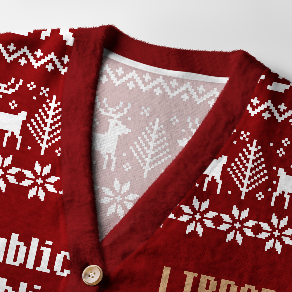 Pagewings Public Libraries Light Knit Unisex Cardigan Sweaters