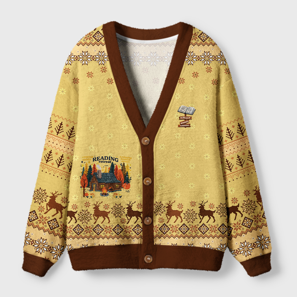 Pagewings Reading Retreat Light Knit Unisex Cardigan Sweaters