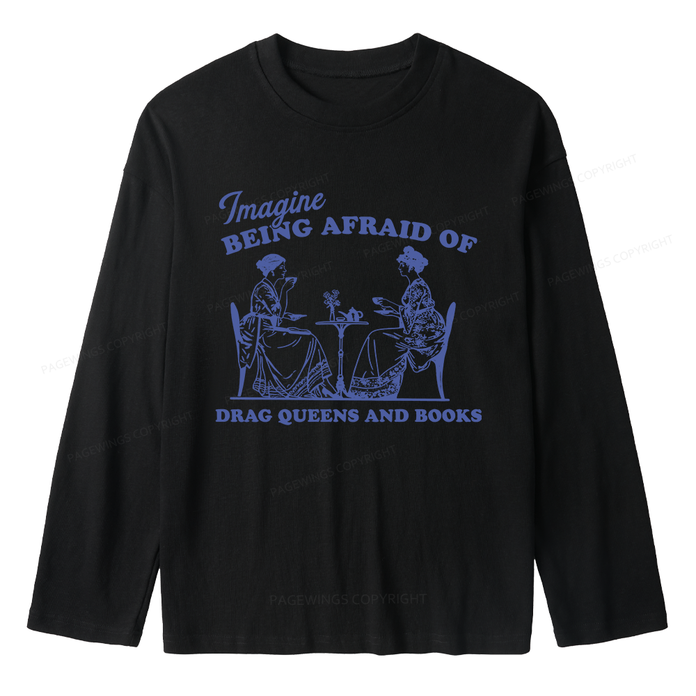 Pagewings Drag Queens Unisex Lightweight Long Sleeve T-Shirt