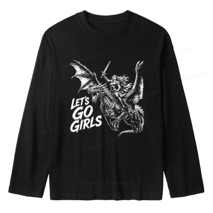 Pagewings Woman Dragon Rider Unisex Lightweight Long Sleeve T-Shirt