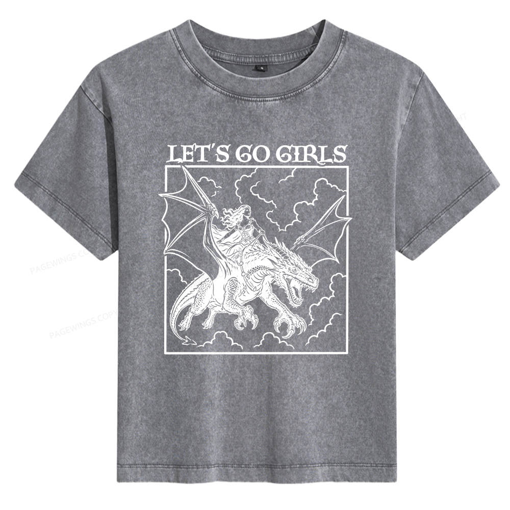 Pagewing Let's Go GirlsBookish Women's Washed T-shirt