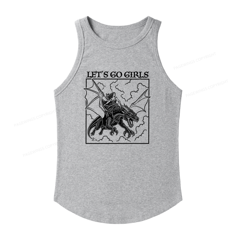 Pagewing Let's Go Girls Women's Fitted Tank Top