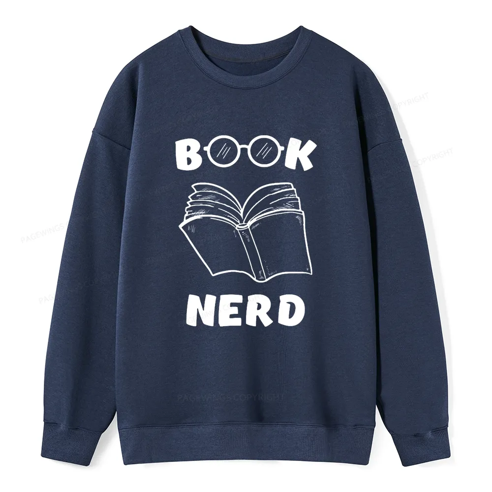 Pagewings Book Nerd Funny Book Unisex Classic Sweatshirt