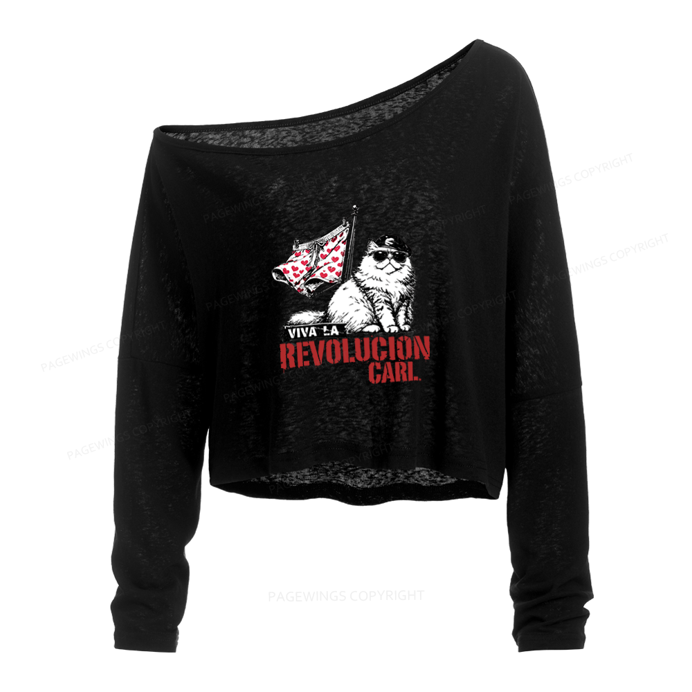Pagewings Sci-Fi Book Lover Slouchy Long Sleeve Off Shoulder T-shirt