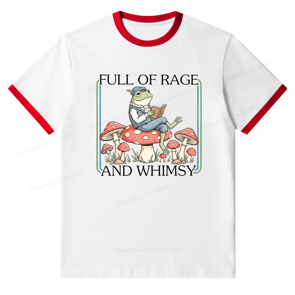 Pagewings Full Of Rage and Whimsy Unisex Ringer T-Shirt 
