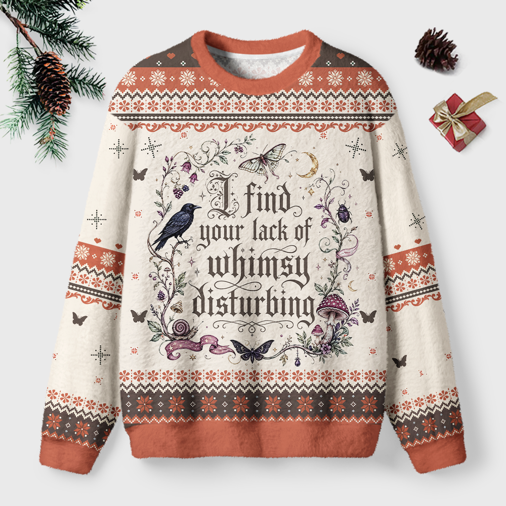 Pagewings Lack of Whimsy Unisex Ugly Light Knit Sweatshirt