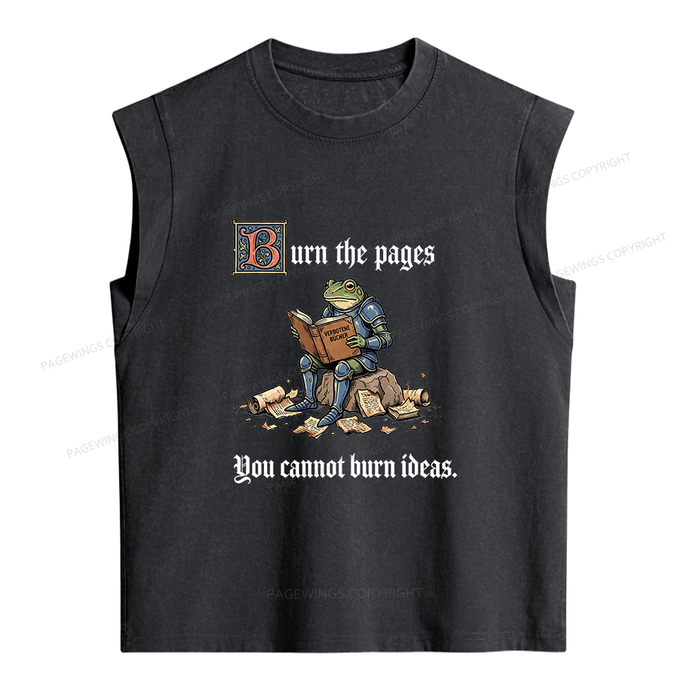 Pagewings You Cannot Burn Ideas Women's Washed Tank Top