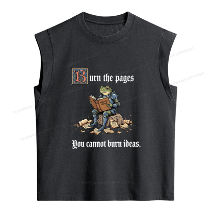 Pagewings You Cannot Burn Ideas Women's Washed Tank Top
