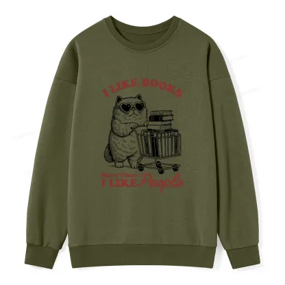 Pagewings I Like Books More Than I Like People Unisex Classic Sweatshirt