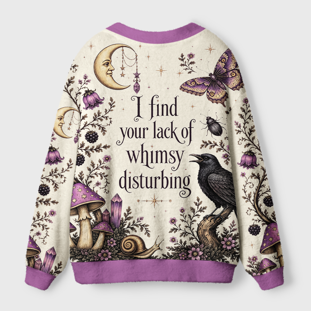 Pagewings Reading Crow Light Knit Unisex Cardigan Sweaters