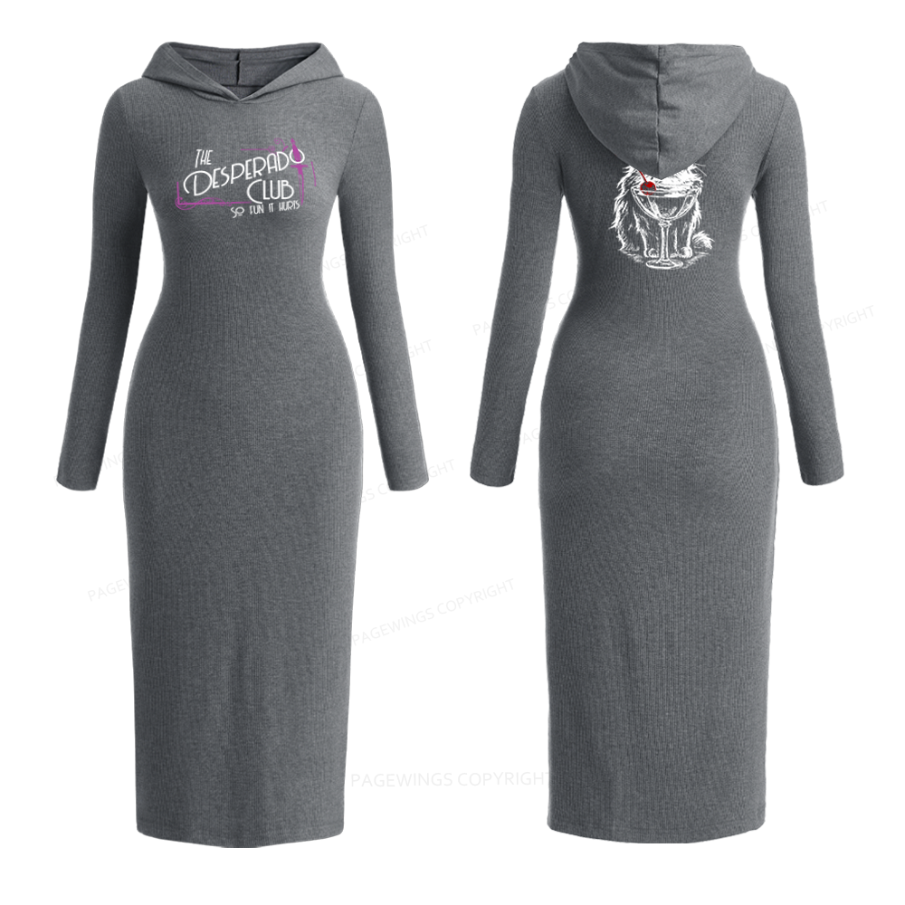 15506Pagewings Desperado Club Hooded Knit Dress