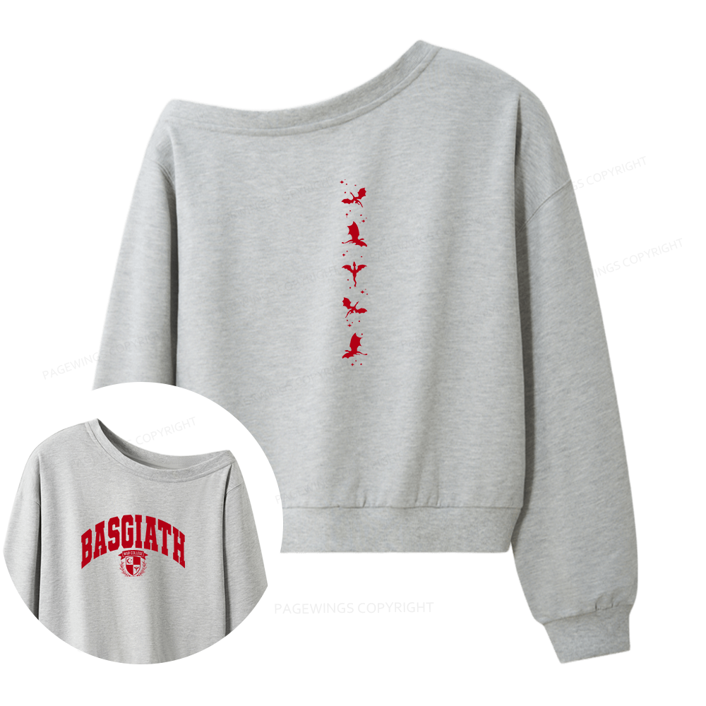 Pagewings Fantasy Bookish Women Off Shoulder Sweatshirt