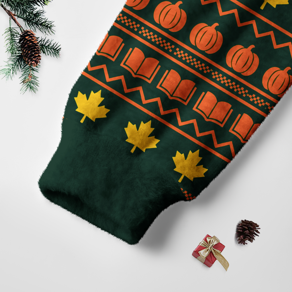 Pagewings Halloween Bookish Unisex Ugly Light Knit Sweatshirt