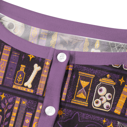 Pagewings Halloween Bookish Crew Neck Cardigan Sweaters