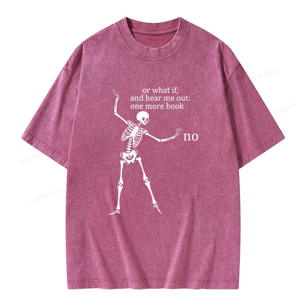 Pagewings One More Book Unisex Washed T-shirt