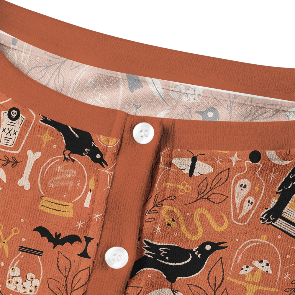 Pagewings Reading Crow Crew Neck Cardigan Sweaters