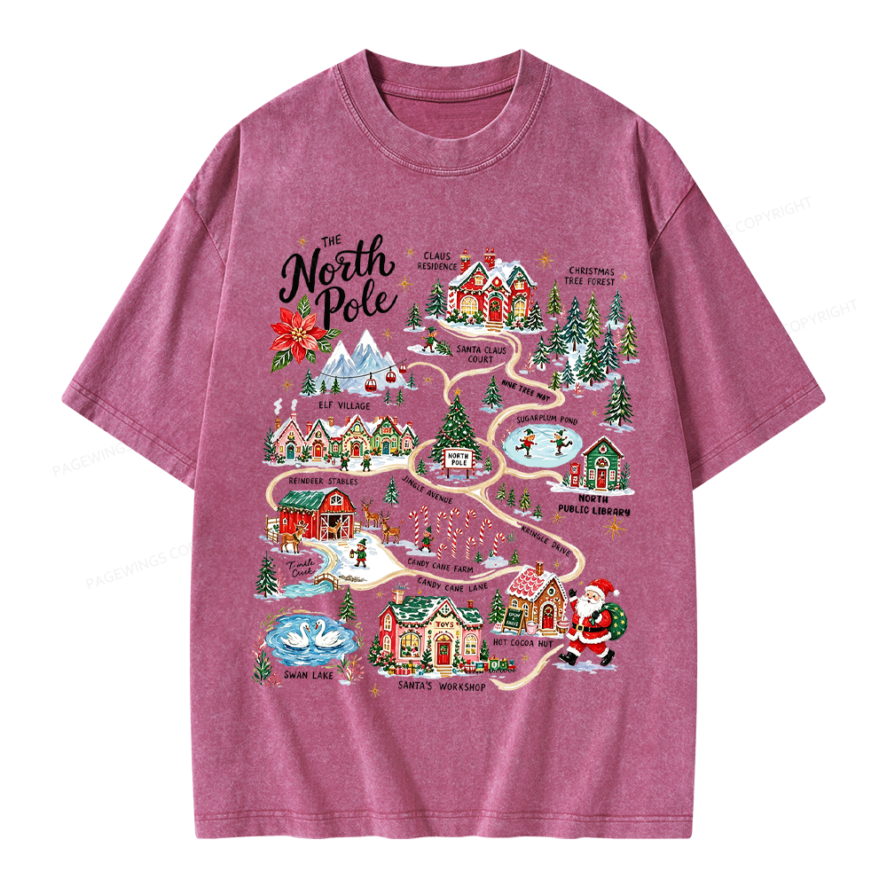Pagewings Christmas Unisex Washed T-shirt