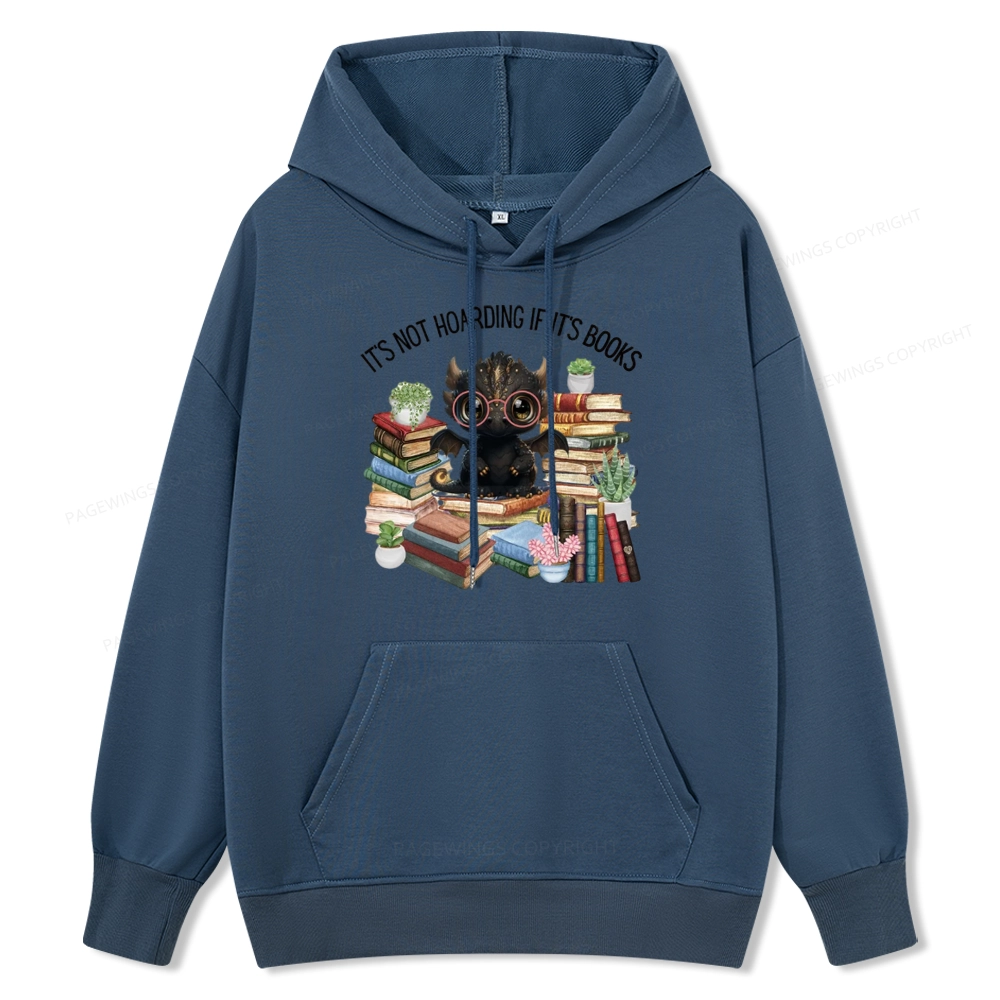 Pagewings Not Hoarding Books Cute Dragon Reading Unisex Classic Hoodie