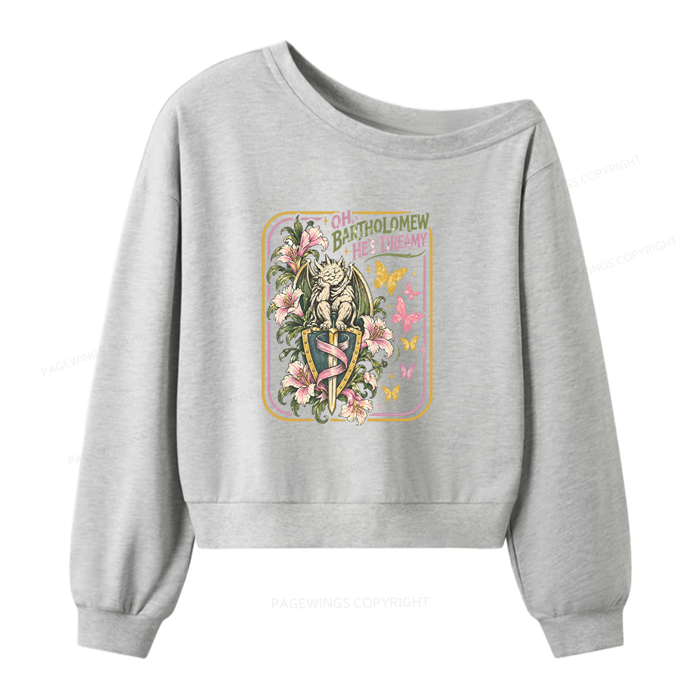Pagewings Fantasy Books Lover Women Off Shoulder Sweatshirt
