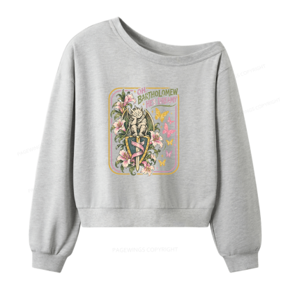 Pagewings Fantasy Books Lover Women Off Shoulder Sweatshirt