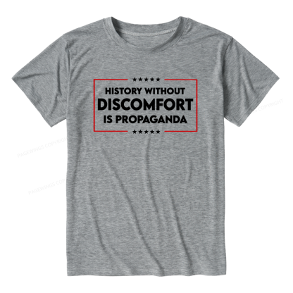 Pagewings History Without Discomfort Is Propaganda Unisex Heather T-Shirt