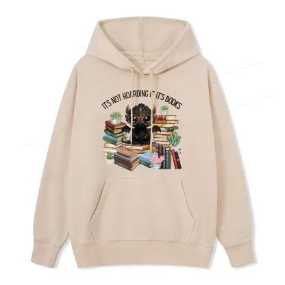 Pagewings Not Hoarding Books Cute Dragon Reading Unisex Classic Hoodie