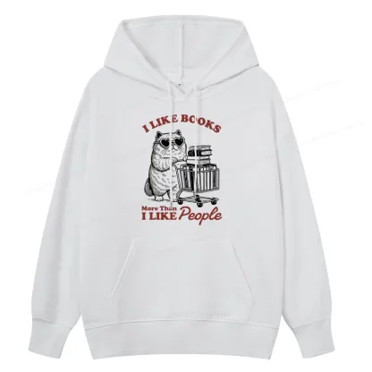 Pagewings I Like Books More Than I Like People Unisex Classic Hoodie