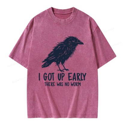 Pagewings I Got Up Early Unisex Washed T-shirt