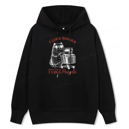 Pagewings I Like Books More Than I Like People Unisex Classic Hoodie