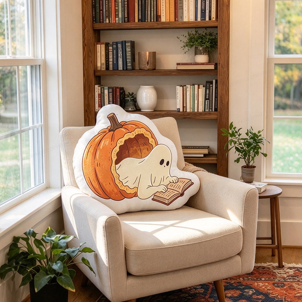 Pagewings Waiting For Fall Shaped Throw Pillow