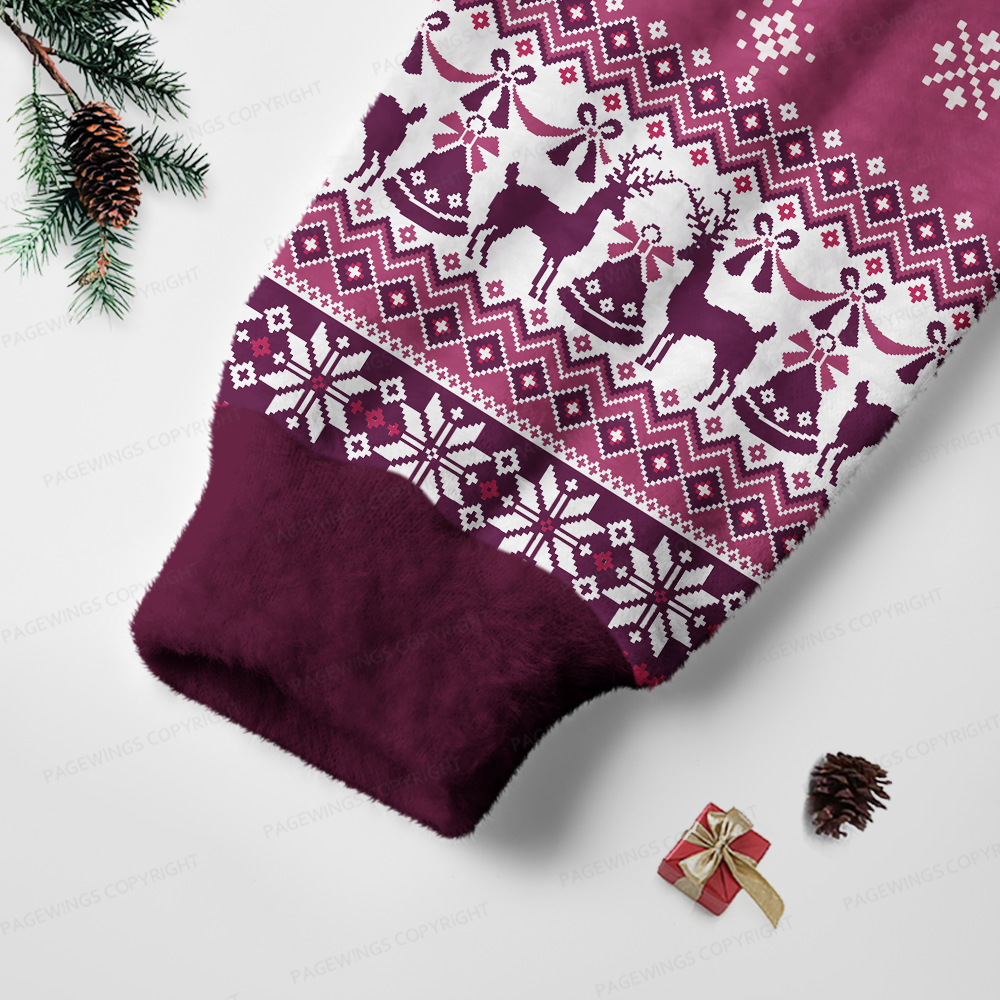 Pagewings Christmas Jingle Song Unisex Ugly Light Knit Sweatshirt