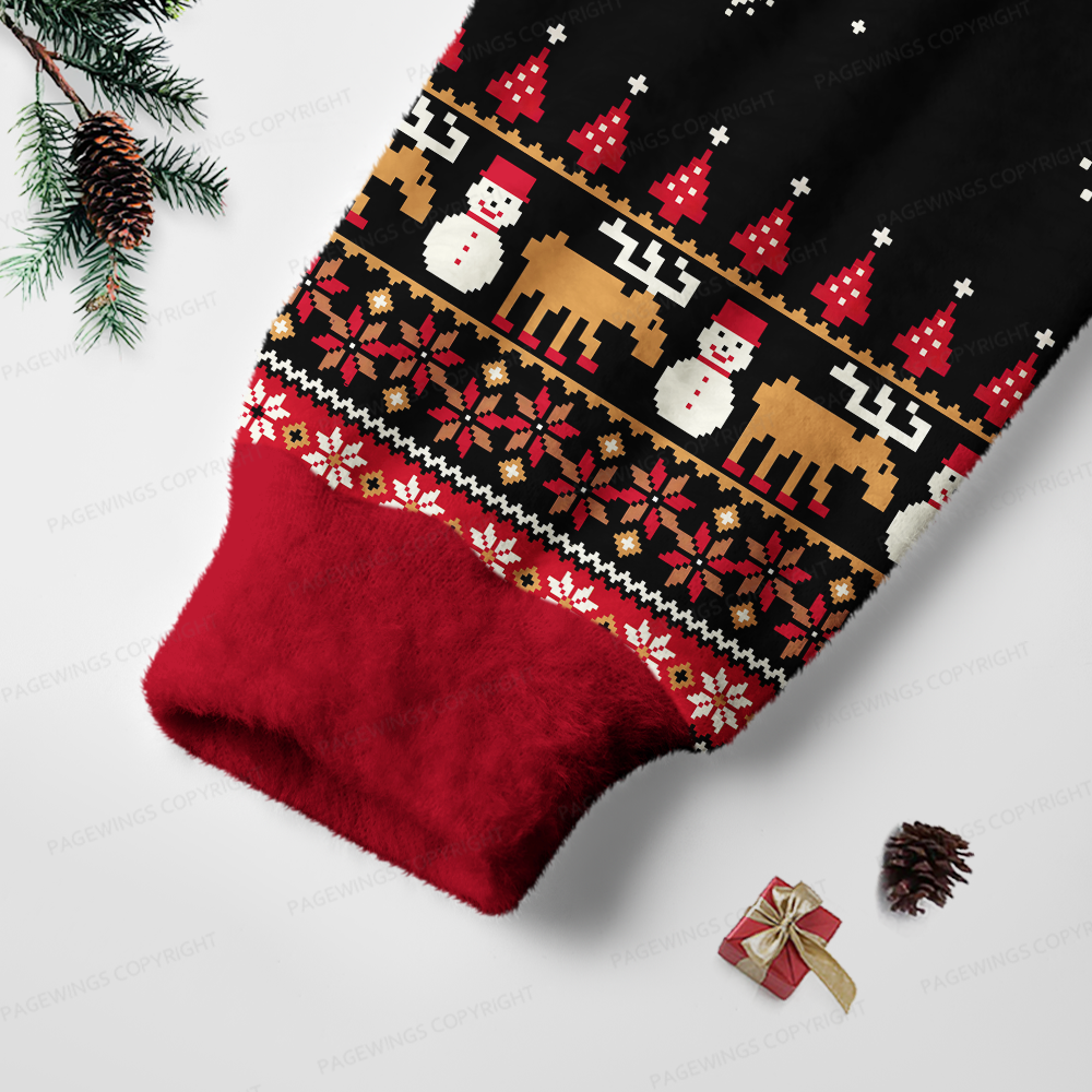 Pagewings Christmas Nutcracker Reading Books Unisex Ugly Light Knit Sweatshirt