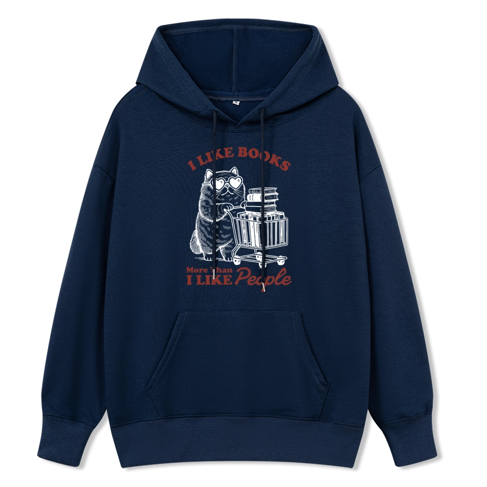 Pagewings I Like Books More Than I Like People Unisex Classic Hoodie