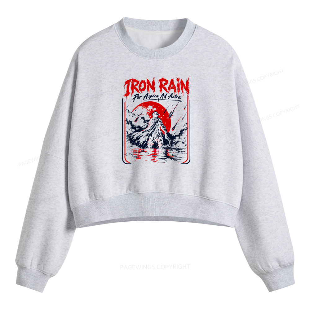 Pagewings Sci Fi Book Lover Fleece Crop Sweatshirt