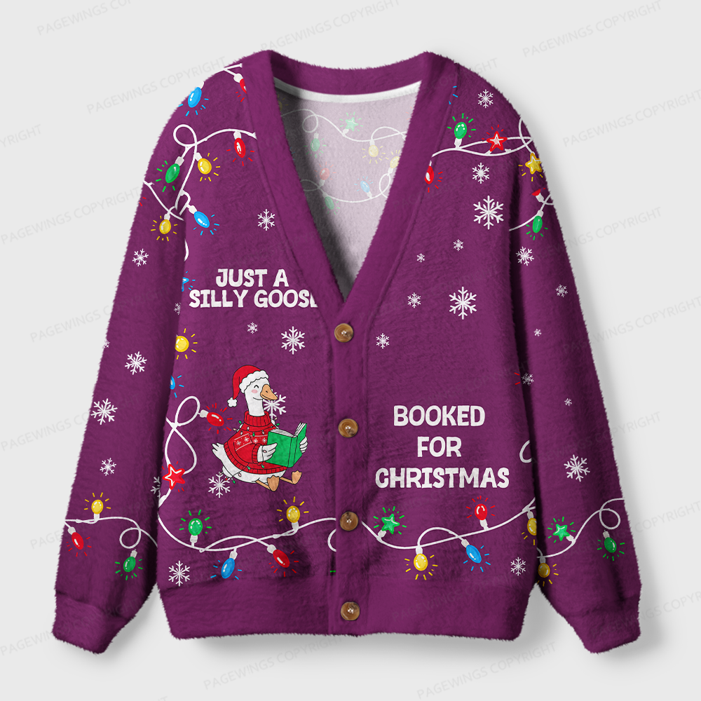 Pagewings Just A Silly Goose Light Knit Unisex Cardigan Sweaters