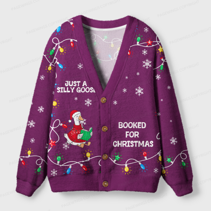 Pagewings Just A Silly Goose Light Knit Unisex Cardigan Sweaters