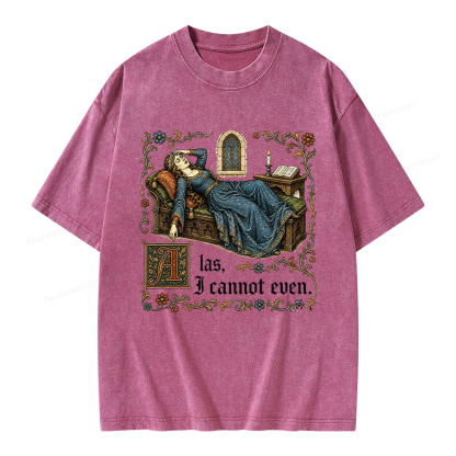 Pagewings Medieval Book Lover Unisex Washed T-shirt