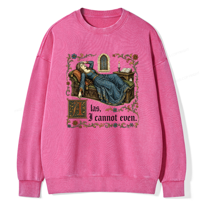 Pagewings Medieval Book Lover Unisex Washed Sweatshirt