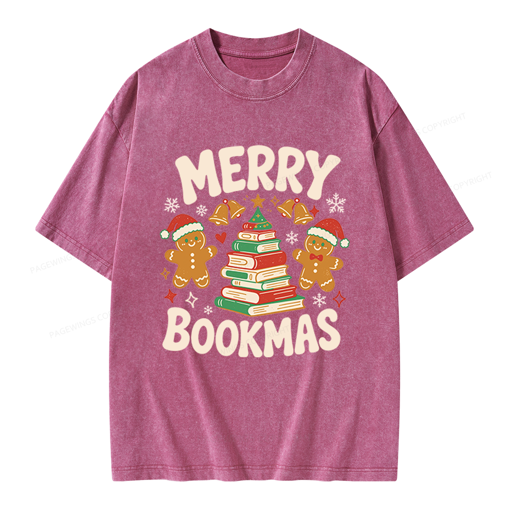 Pagewings Merry Christmas Unisex Washed T-shirt