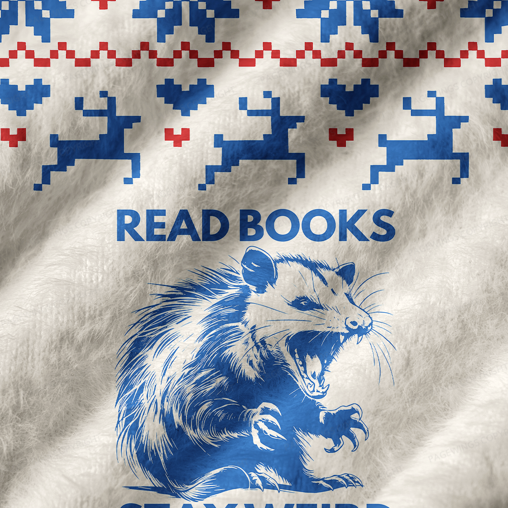 Pagewings Book Lover Women's V-Neck Ugly Knit Vest