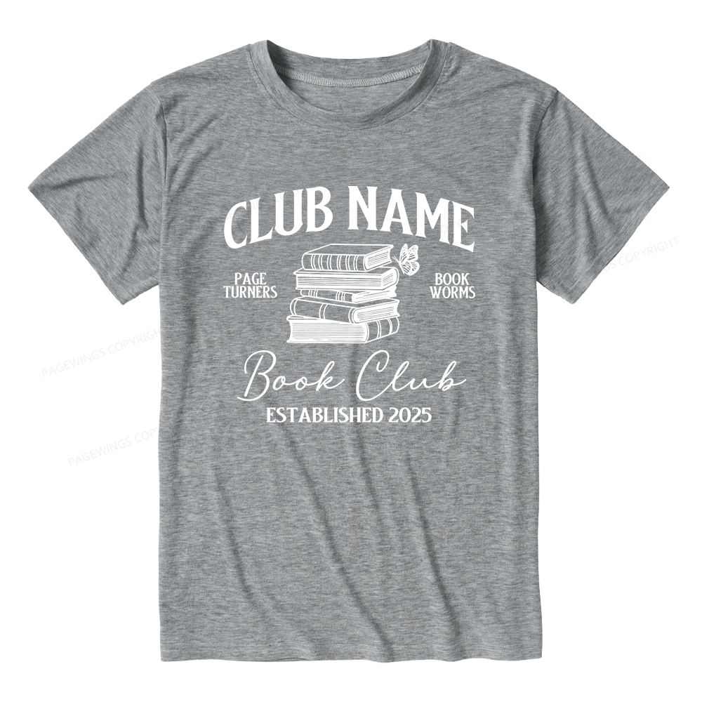 Pagewings Personalized Book Club Unisex Heather T-Shirt
