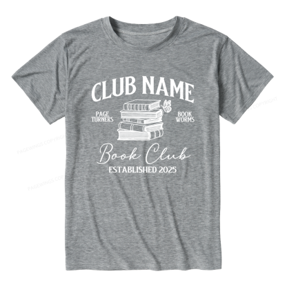 Pagewings Personalized Book Club Unisex Heather T-Shirt