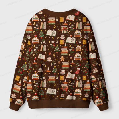 Pagewings Christmas Bookish Light Knit Unisex Cardigan Sweaters