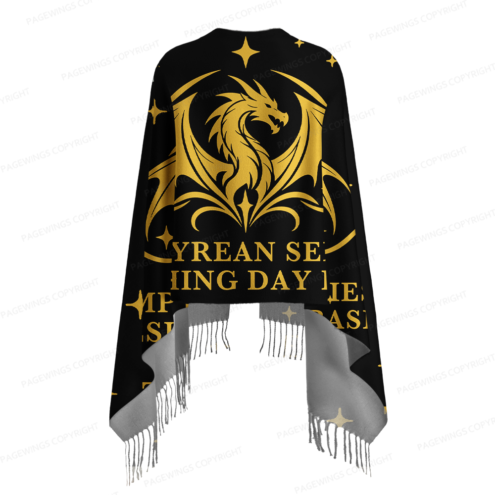 Pagewings Fantasy Bookish Long Fringe Scarf 