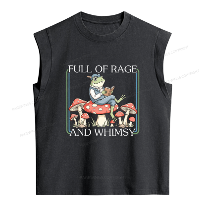 Pagewings Full Of Rage and Whimsy Women's Washed Tank Top